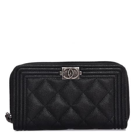 boy chanel zip wallet|Chanel boy zip around wallet.